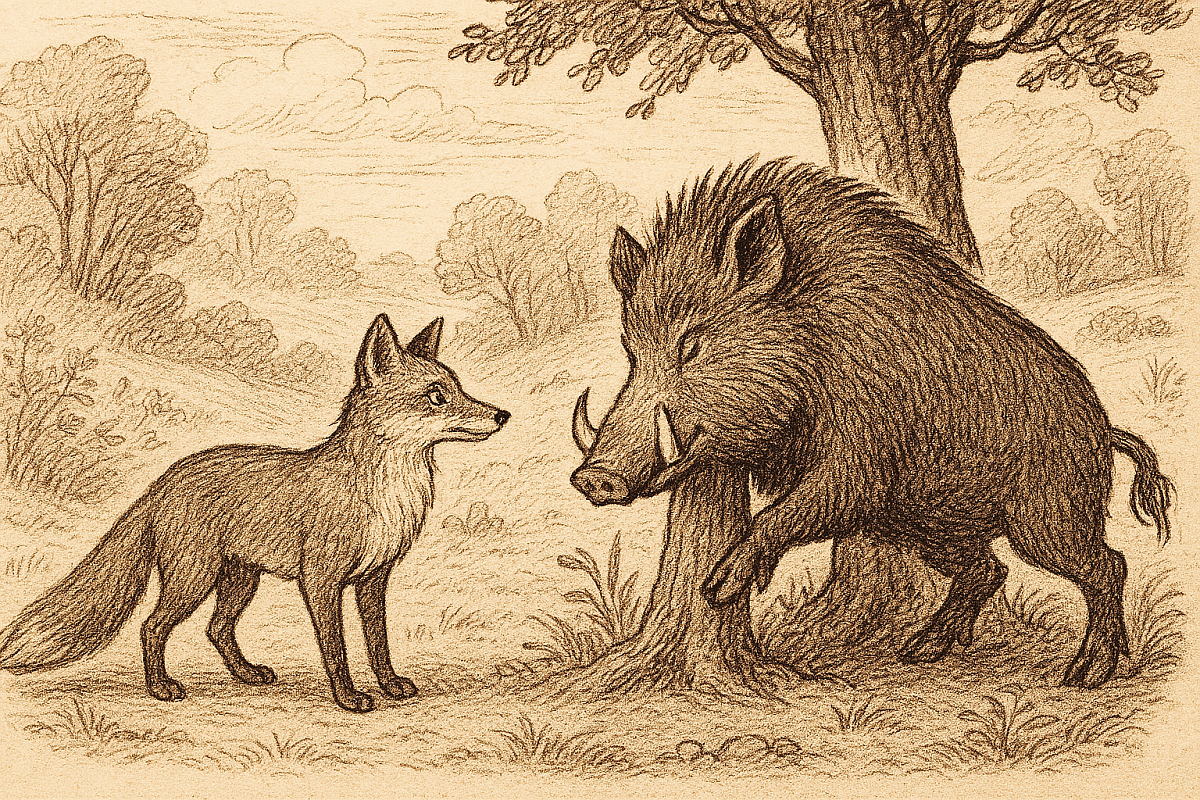 Bájky a ich posolstvo pre ľudstvo. O líške a diviakovi (3)