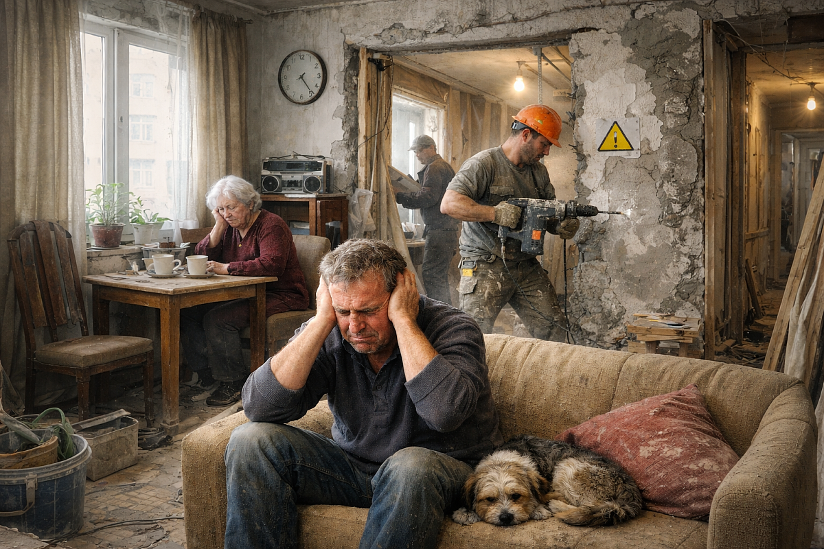 Panelový dům: kde hluk je zákon