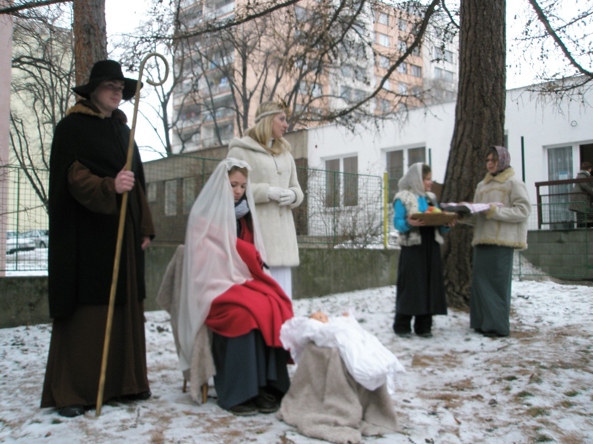 Betlémská rodina na sídlišti