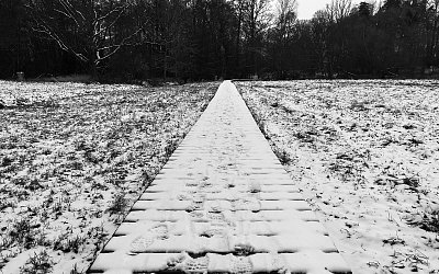 Zasněžený chodníček